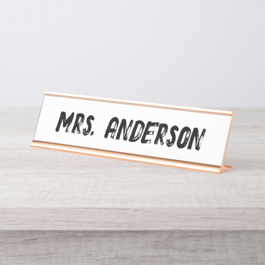 トレンディー先生デスクプレートカスタム教室デコール デスクネームプレート (正面)