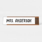 トレンディー先生デスクプレートカスタム教室デコール デスクネームプレート (正面)