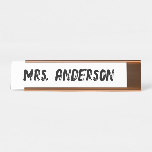 トレンディー先生デスクプレートカスタム教室デコール デスクネームプレート (正面)