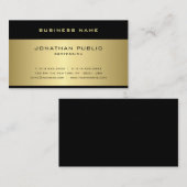 トレンディー光沢のある金ゴールドルックエレガントモダンシンプルプレーン 名刺 (正面/裏面)