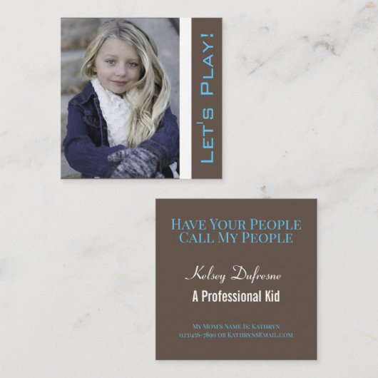 トレンディー再生カード（写真付き） スクエア名刺 (正面/裏面)