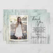 トレンディー写真の卒業サンキューカード サンキューカード (正面/裏面)