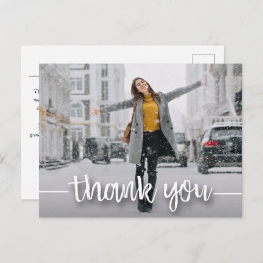 トレンディー写真の卒業白書ありがとう ポストカード (正面/裏面)