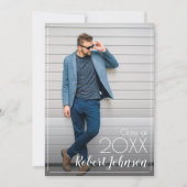 トレンディー写真の卒業 案内状 (正面)