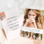 トレンディー写真コラージュとスプラッシュ卒業パーティー 招待状