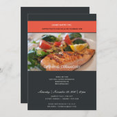 トレンディー写真ブラックレッド大開会式 招待状 (正面/裏面)