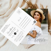 トレンディー写真卒業パーティー招待状 ポストカード