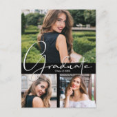 トレンディー写真卒業パーティー招待状 ポストカード (正面)