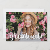 トレンディー写真卒業パーティー招待状 招待状 (正面)
