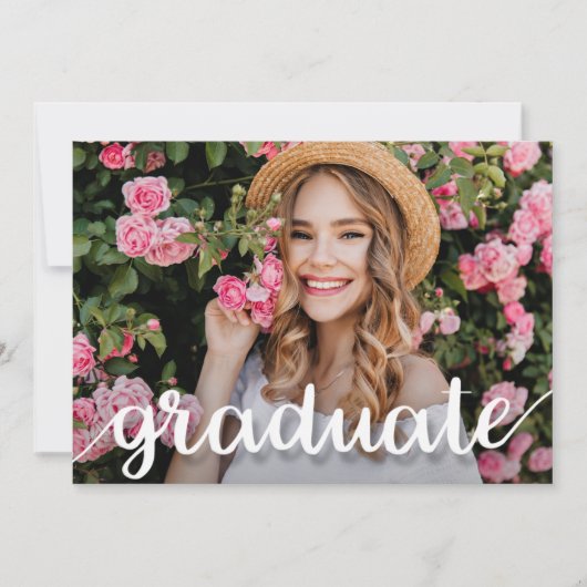 トレンディー写真卒業パーティー招待状 招待状 (正面)