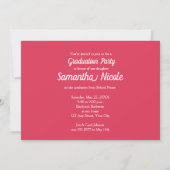 トレンディー写真卒業パーティー招待状 招待状 (裏面)