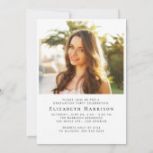 トレンディー写真卒業パーティー 招待状 (裏面)