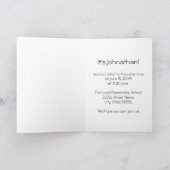 トレンディー写真幼稚園卒園発表 招待状 (内部)