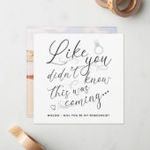 トレンディー写真Bridesmaidリクエストカード ノートカード (正面/裏面インサイチュ)