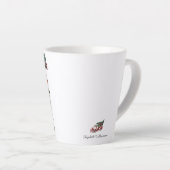 トレンディー冬のお気に入り |水彩イラストレーション カフェラテマグ (右アングル)