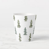 トレンディー冬 |クリスマスツリーパターン カフェラテマグ (正面)