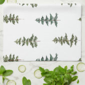 トレンディー冬 |クリスマスツリーパターン キッチンタオル (折り畳み)