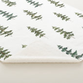 トレンディー冬 |クリスマスツリーパターン シェルパブランケット (3/4)