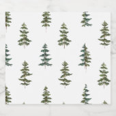 トレンディー冬 |クリスマスツリーパターン ビールラベル (シングルラベル)