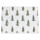 トレンディー冬 |クリスマスツリーパターン ラージペーパーバッグ (正面)