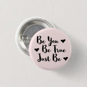 トレンディー前向き引用文 缶バッジ (正面&裏面)