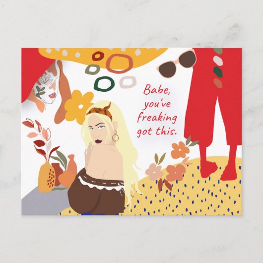 トレンディー励ます引用文得あなたこガーリーれ ポストカード (正面)