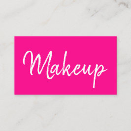 トレンディー化粧アーティストピンク手書きシンプルサロン 名刺