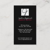 トレンディー化粧アーティスト名刺 名刺 (裏面)