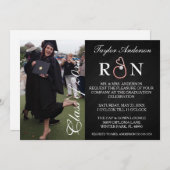 トレンディー医療RN学校卒業発表 招待状 (正面/裏面)