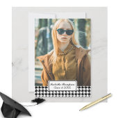 トレンディー千鳥格子の卒業写真クラス20XX 招待状