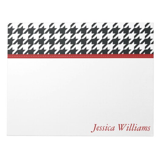 トレンディー千鳥格子の ノートパッド (正面)