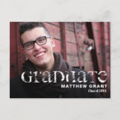 トレンディー卒業お祝いパーティー インビテーションポストカード (正面)