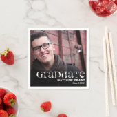 トレンディー卒業お祝い写真 スタンダードカクテルナプキン (インサイチュ)