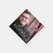 トレンディー卒業お祝い写真 スタンダードカクテルナプキン (角)