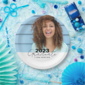 トレンディー卒業お祝い写真 ペーパープレート (パーティー)