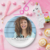 トレンディー卒業お祝い写真 ペーパープレート (パーティー)