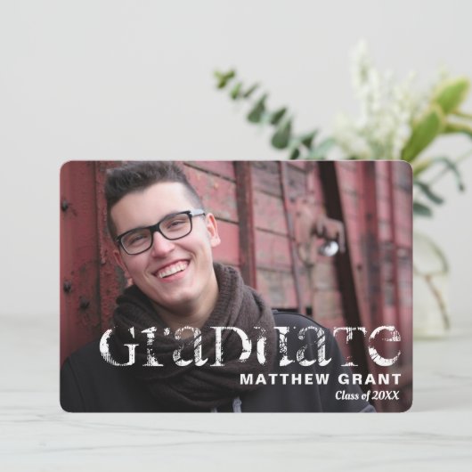 トレンディー卒業お祝い招待状 招待状 (スタンド正面)