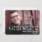 トレンディー卒業お祝い招待状 招待状 (正面)