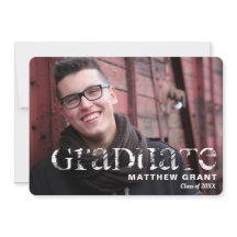 トレンディー卒業お祝い招待状