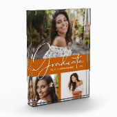 トレンディー卒業コラージュ焼きオレンジ フォトブロック (左)