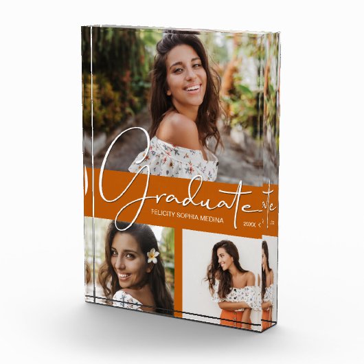 トレンディー卒業コラージュ焼きオレンジ フォトブロック (右)