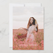 トレンディー卒業パーティー2025エレガントフローラ 招待状 (裏面)