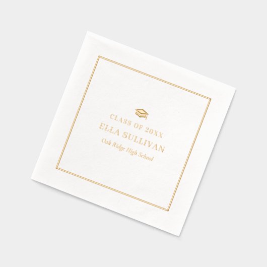 トレンディー卒業フォイルナプキンズクラッシーモダン 箔ナプキン (左)