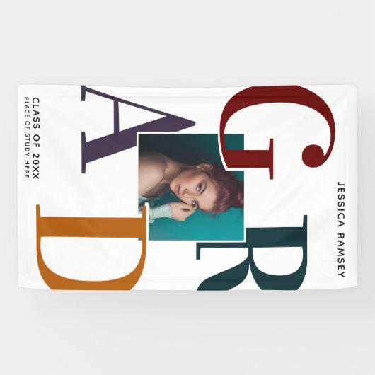 トレンディー卒業写真の卒業式ドアバナー 横断幕 (横)