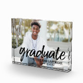 トレンディー卒業写真ブラシ付きレタリング フォトブロック (右)