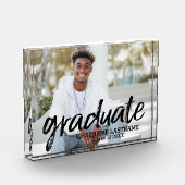 トレンディー卒業写真ブラシ付きレタリング フォトブロック (左)