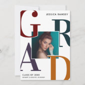 トレンディー卒業写真卒業 案内状 (正面)