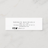 トレンディー卒業名挿入カード スキニー名刺 (裏面)