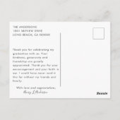 トレンディー卒業書道サンキューカード ポストカード (裏面)