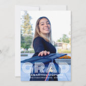 トレンディー卒業発表招待状カード 招待状 (正面)